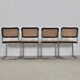 Set of 4 black dinning chairs B32 by Marcel Breuer