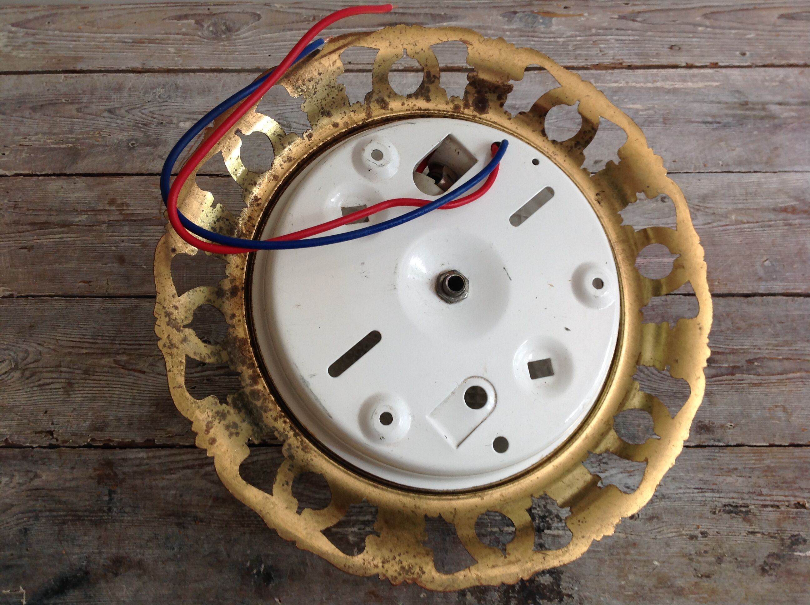 Glass and brass ceiling