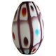 Murano Glass Colorful Ovoid Shaped Vase in The Style of A.Ve.M, Italy, 1960s