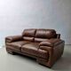 Brown buffalo leather sofa 193 cm