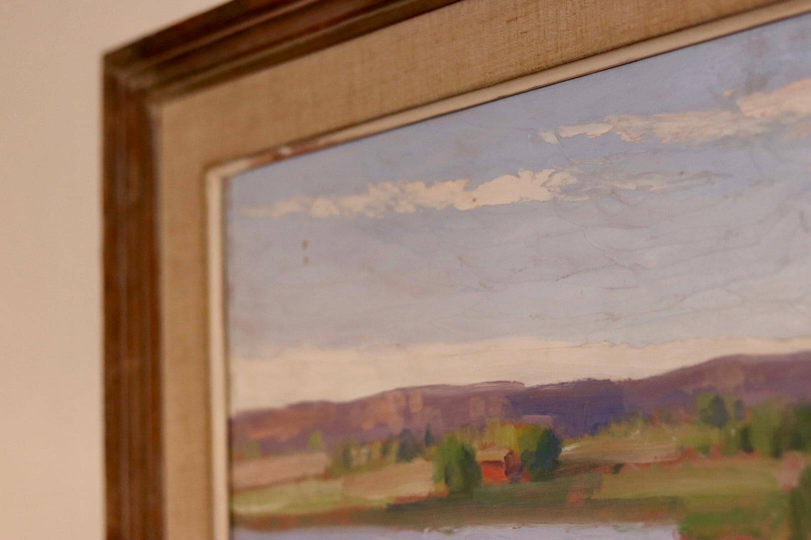 Oil on panel "Landscape" by Karl Abel