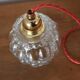 Moulded glass hanging lamp