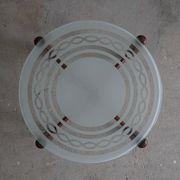 Table d'appoint en teck et verre, design danois milieu du siècle, fabriquée dans les années 1960