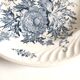 Flat earthenware blue flowers model Glory 31.5 cm