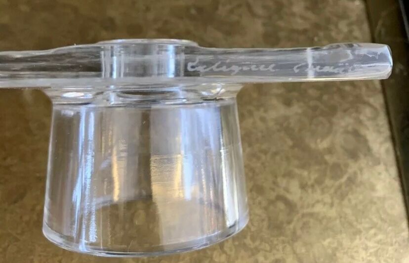 Pair of candle holders, Lalique France -