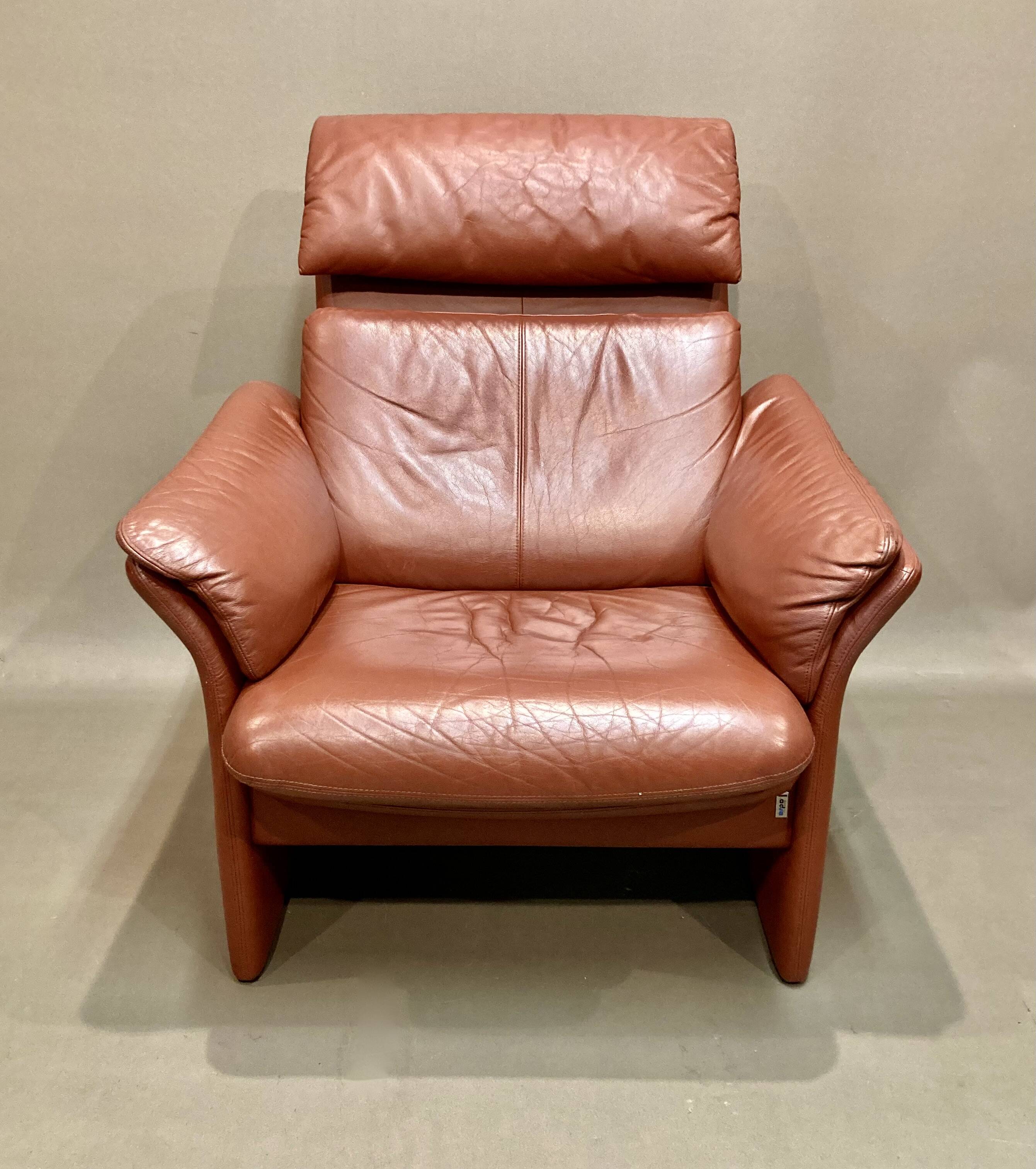 "Erpo" high designer leather armchair