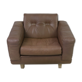 Vintage armchair Søren Nissen and Ebbe Gehl in brown leather