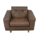 Vintage armchair Søren Nissen and Ebbe Gehl in brown leather