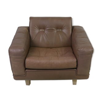 Vintage armchair Søren Nissen and Ebbe Gehl in brown leather