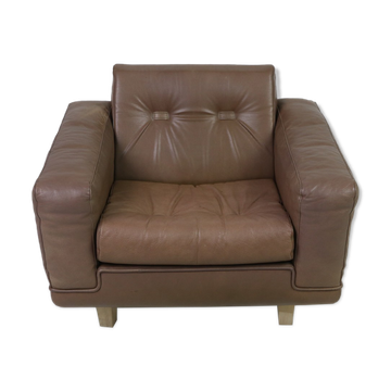 Vintage armchair Søren Nissen and Ebbe Gehl in brown leather