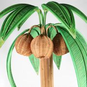 Lampadaire « cocotier/palmier » en rotin