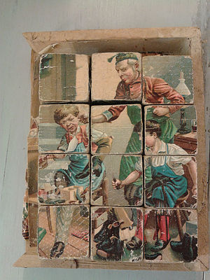 19th wood cubes game