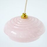 Clichy glass pendant, Candy Pink, Art Deco, 1930