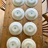 Set of eight Moulin des loups soup plates