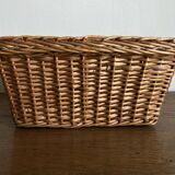 Panier de rangement ancien en rotin des vanniers XS