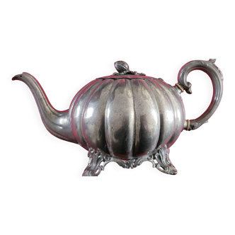 Antique Sheffield pewter teapot