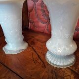 Vases opaline Charles X porte-ananas