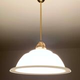 Art Deco pendant lamp, brass glass