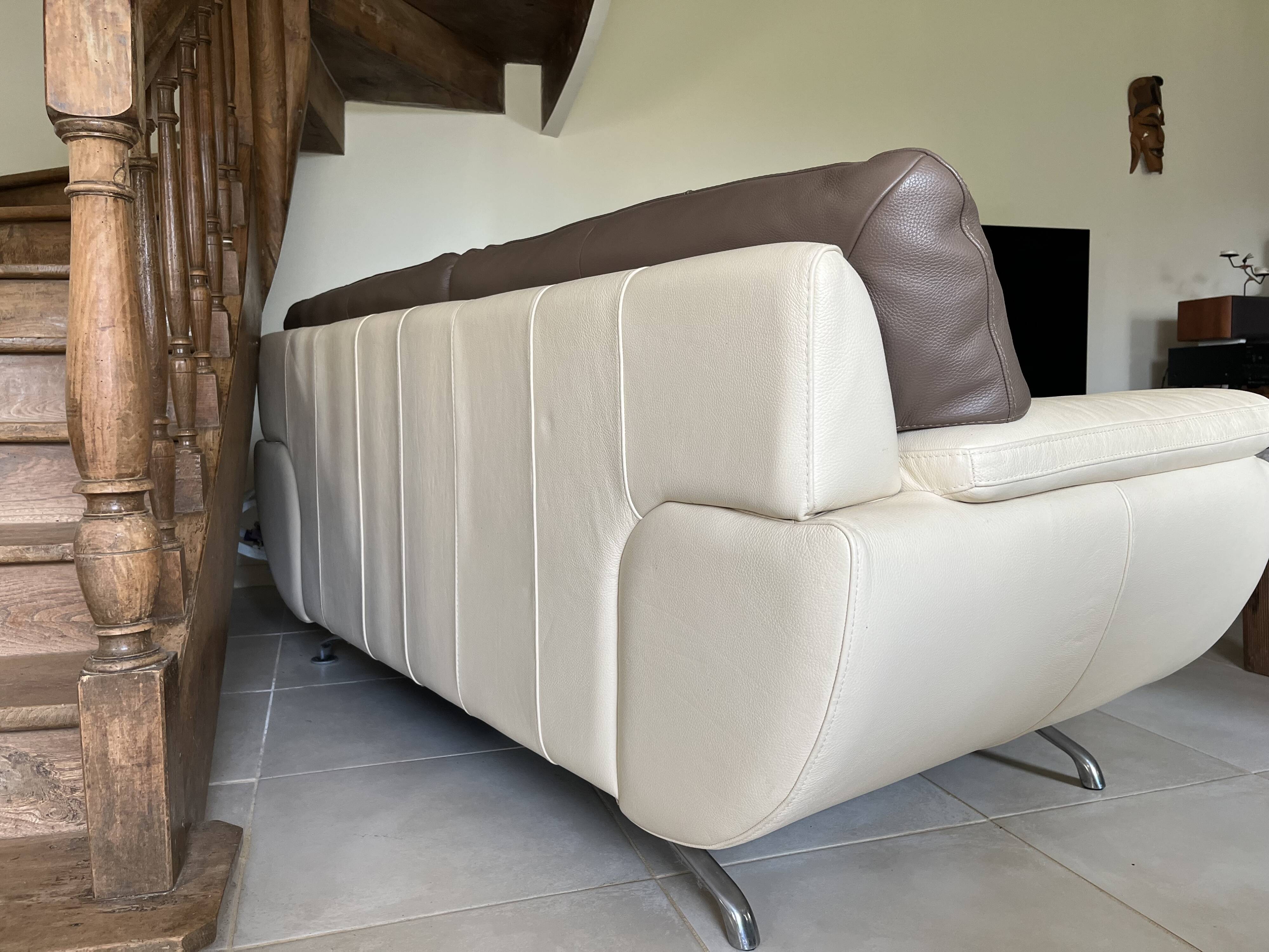 Leather sofa 3-seater and 2-seater