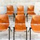 Ensemble de 6 chaises industrielles Galvanitas S30