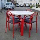 Vintage table and 6 chairs set