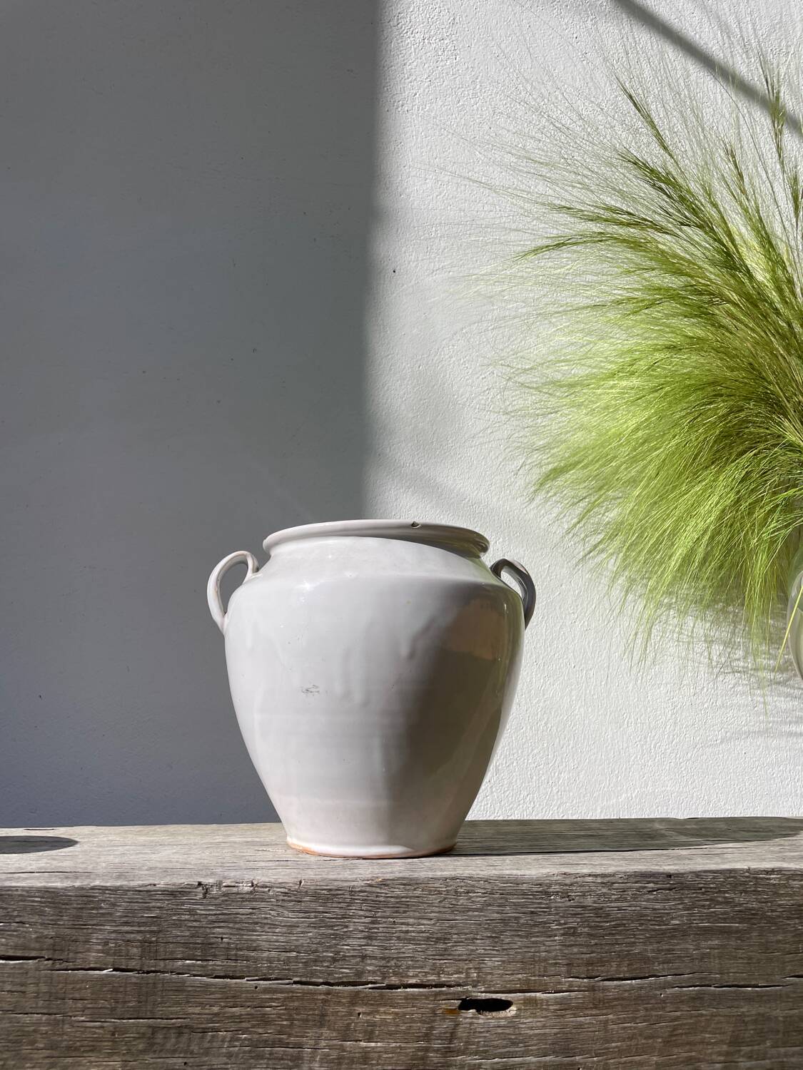 White ceramic flowerpot