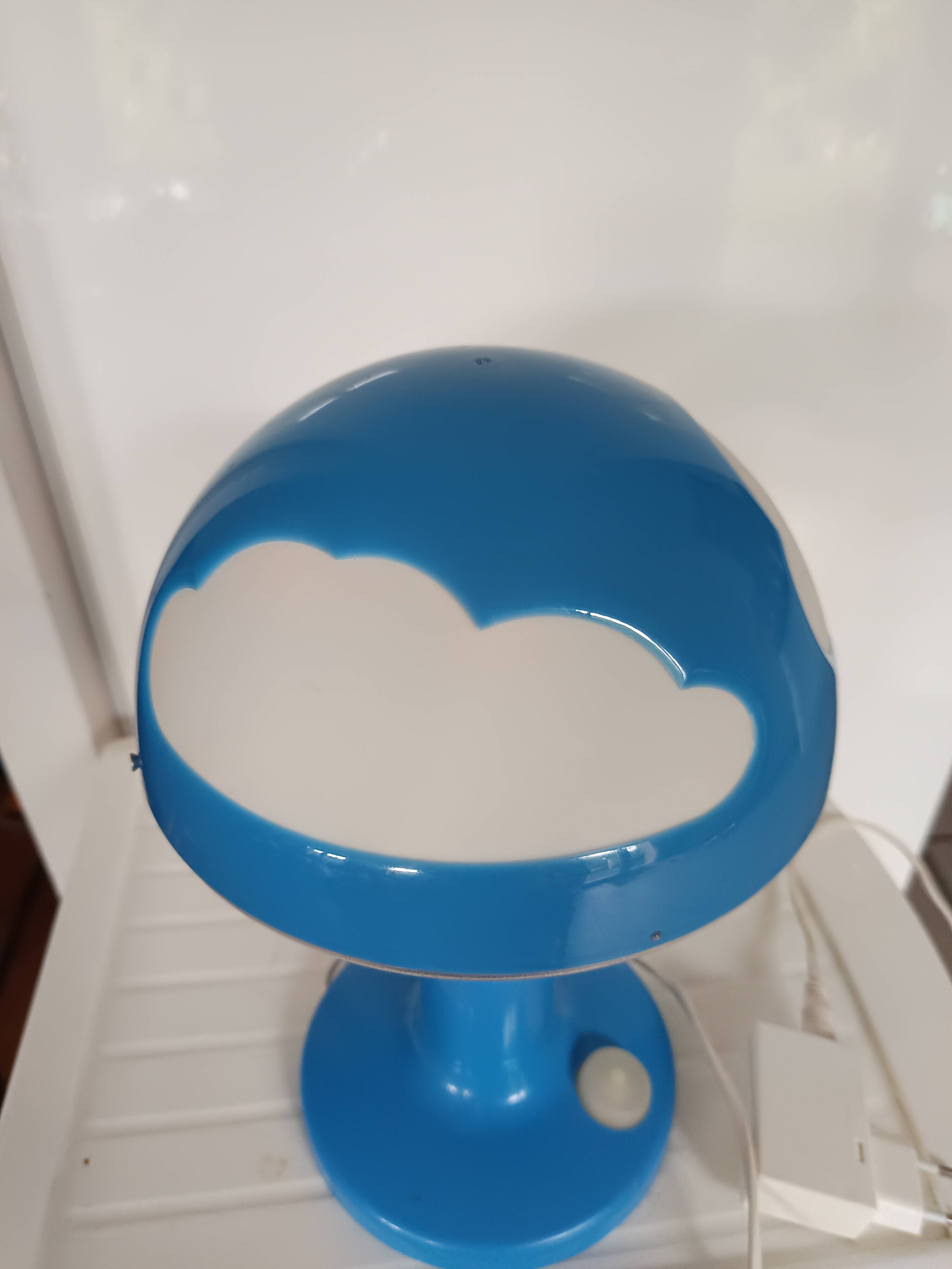IKEA SKOJIG blue vintage lamp – Space Age design / 2000s