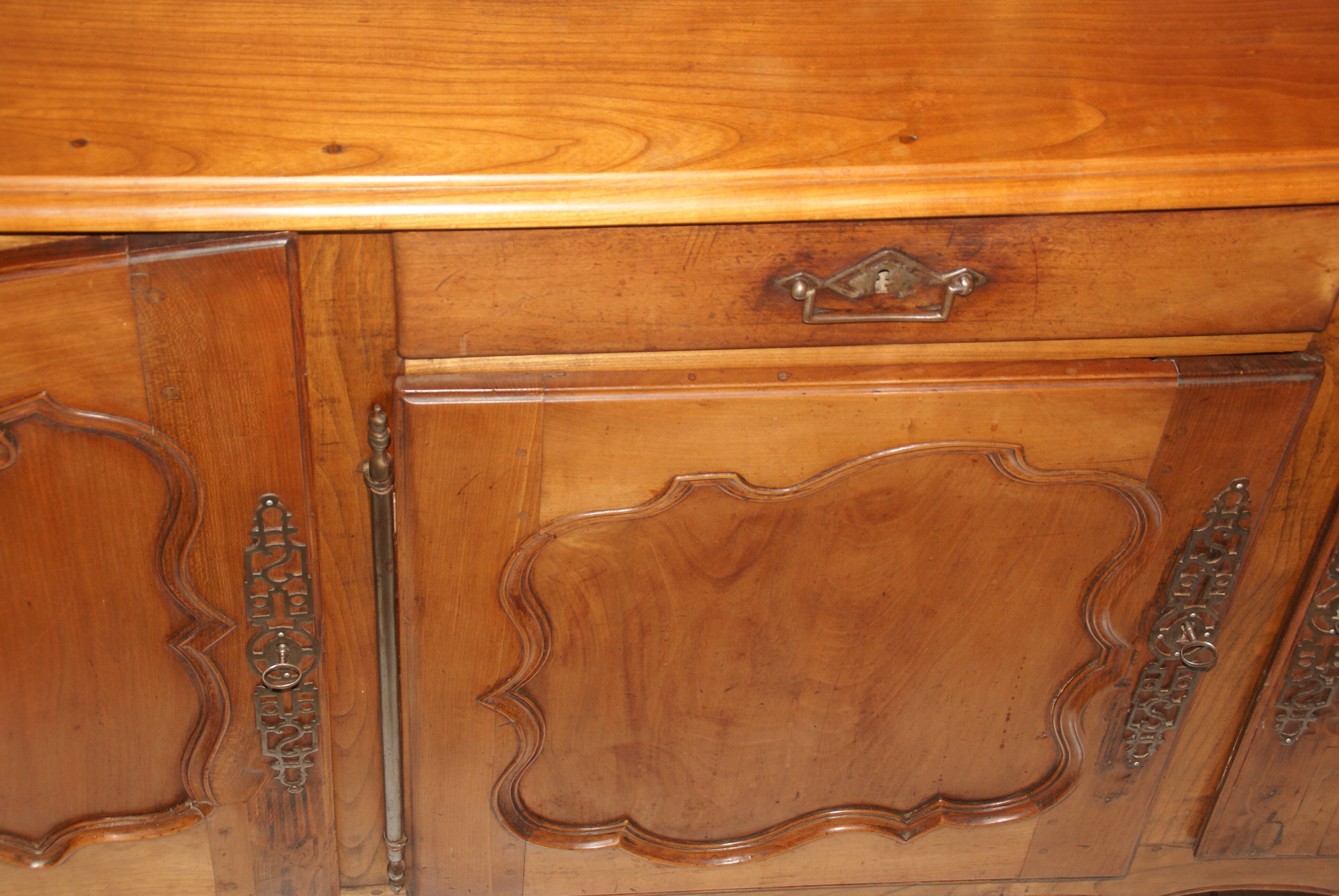 Louis XV oak and cherry wood sideboard