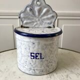 enamelled salt jar to be fixed early twentieth century
