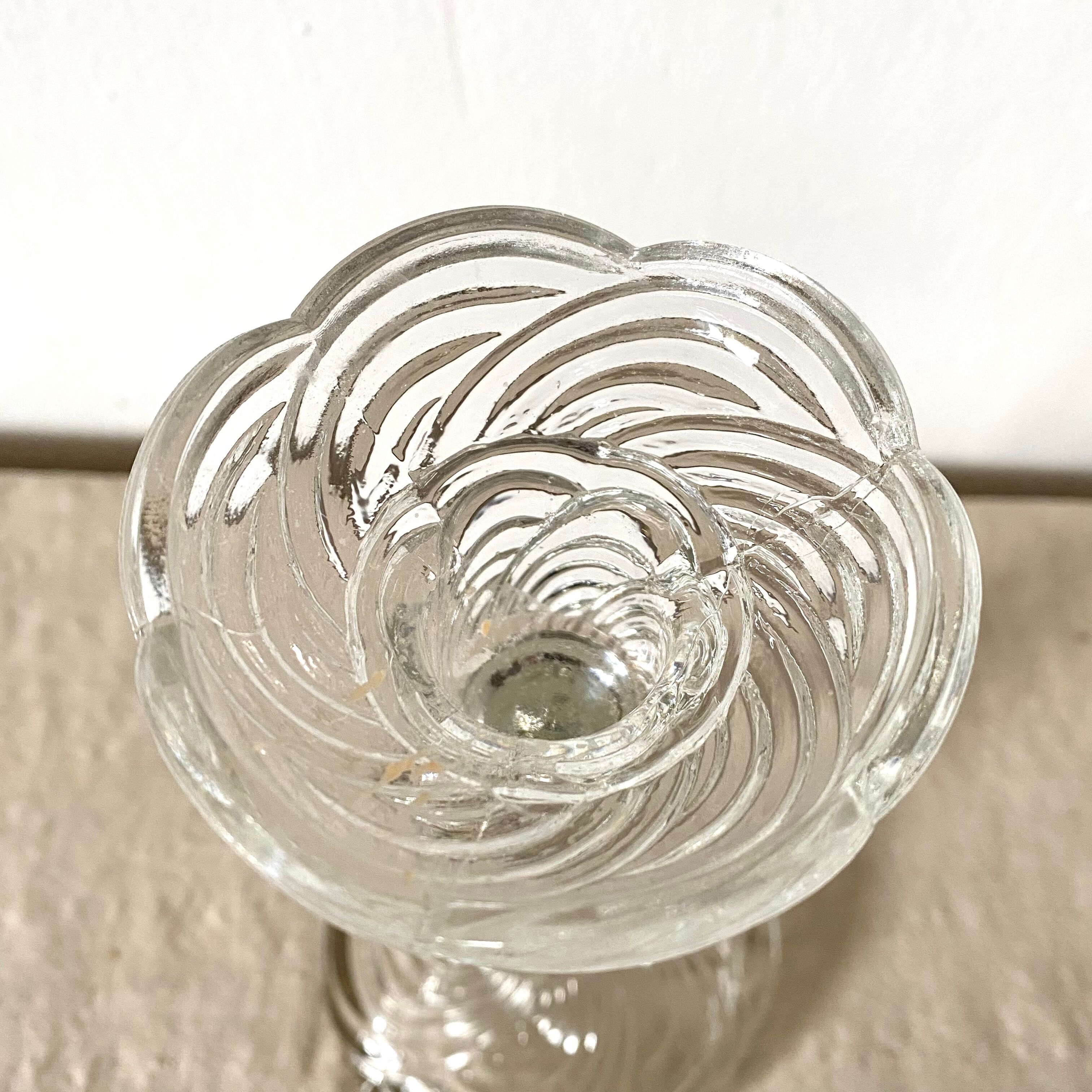 Vintage glass candle holder
