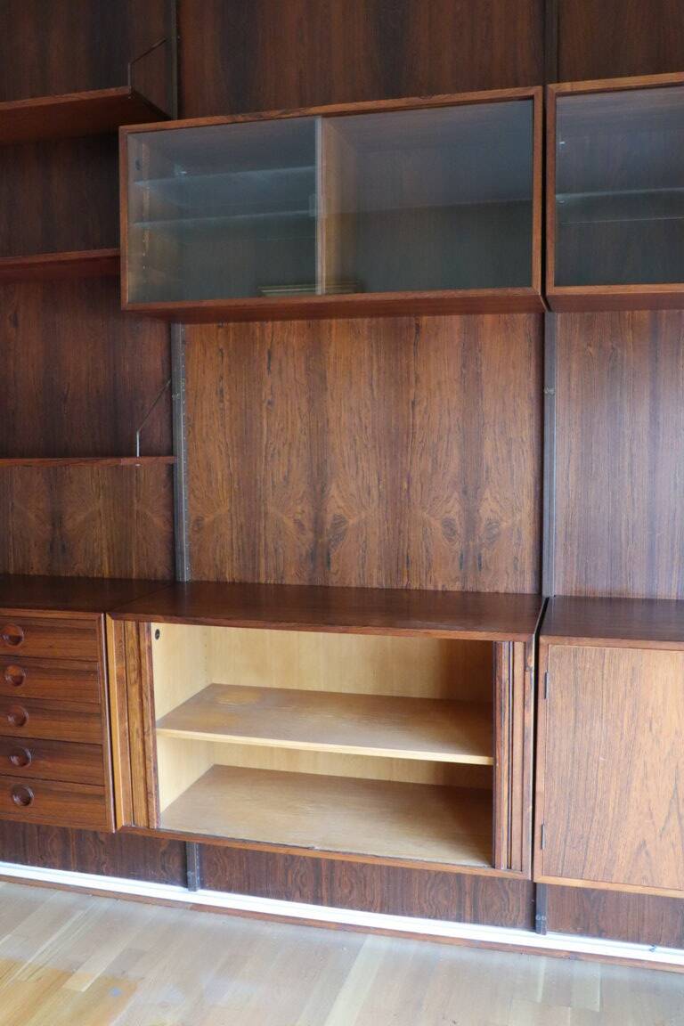 Danish wall bookcase by Thygesen and Sorensen in rosewood, 1960