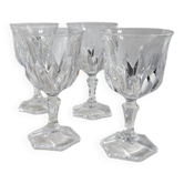 Lot de 4 verres à vin blanc en cristal Chaumont de Cristal d'Arques