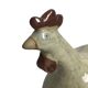 Large beige ceramic hen decoration, 20th century