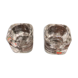 Pair of Glass Candlesticks by GULF, 1970s