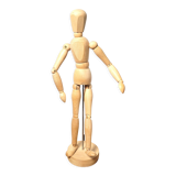 Articulated wooden mannequin