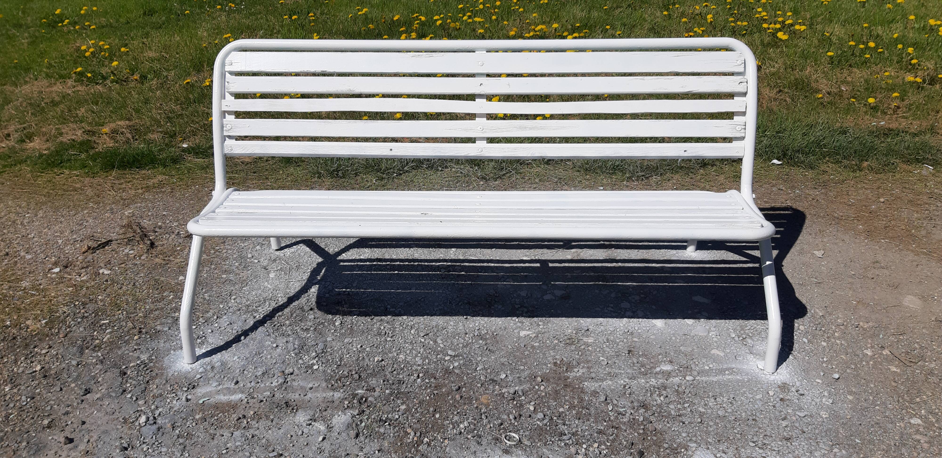 Iron and wood bench of the 50s foldable