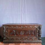 Wooden chest, wedding chest, wooden trunk, antique chest