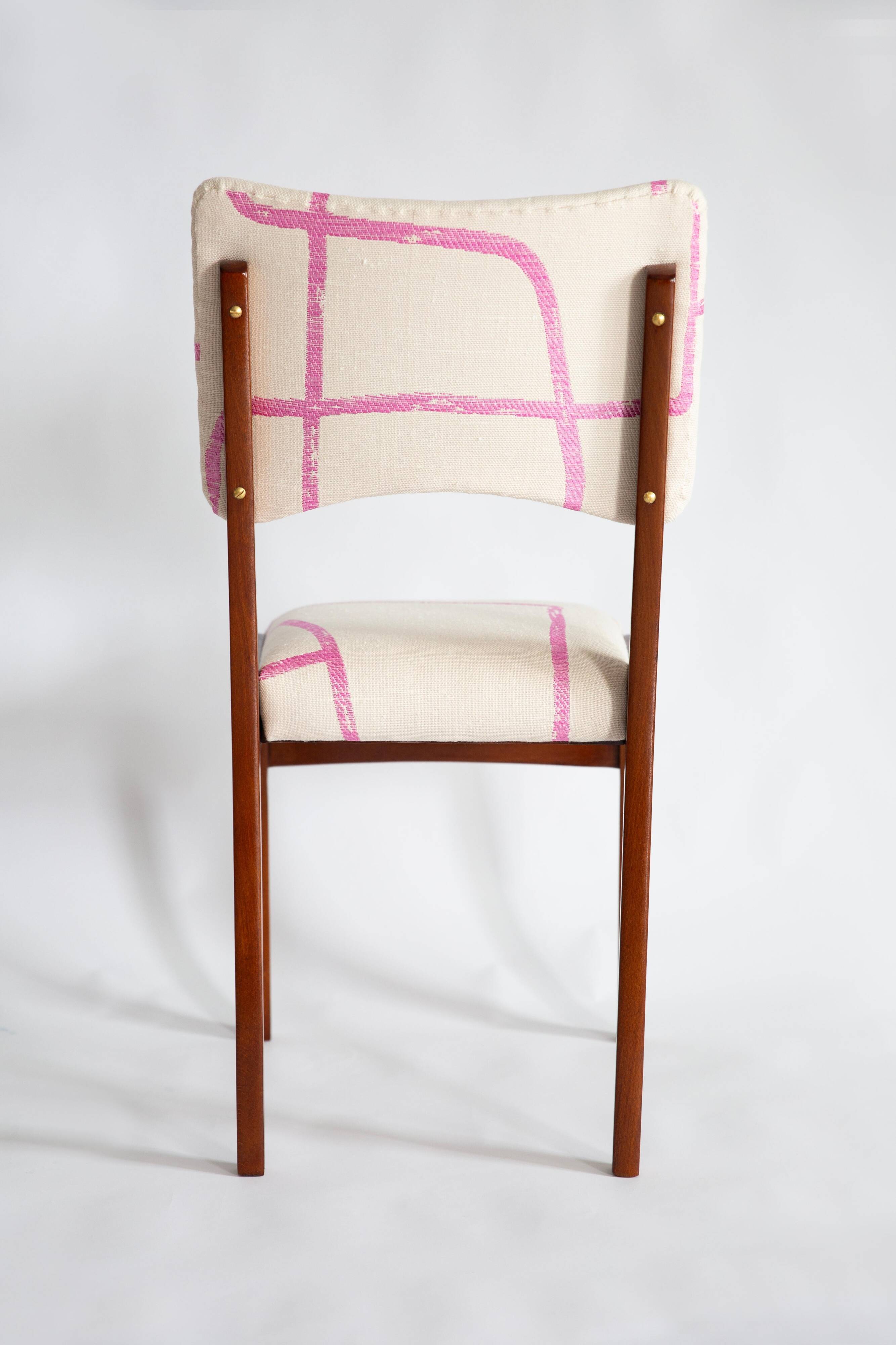 Mid-century chair, Kafkaesque Walk Jacquard, Rajmund Halas, Poland, 1960s