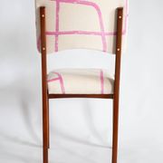 Mid-century chair, Kafkaesque Walk Jacquard, Rajmund Halas, Poland, 1960s