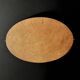 Ancien miroir ovale biseauté en bois sculpté - 69 cm