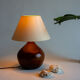 Solid turned wood lamp, art Savoyard folk art ⎮60's