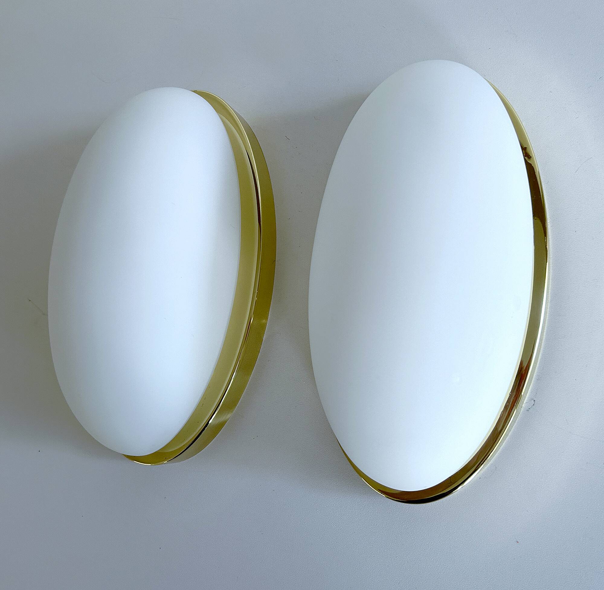 Pair of Vintage Limburg Glass Wall Lights