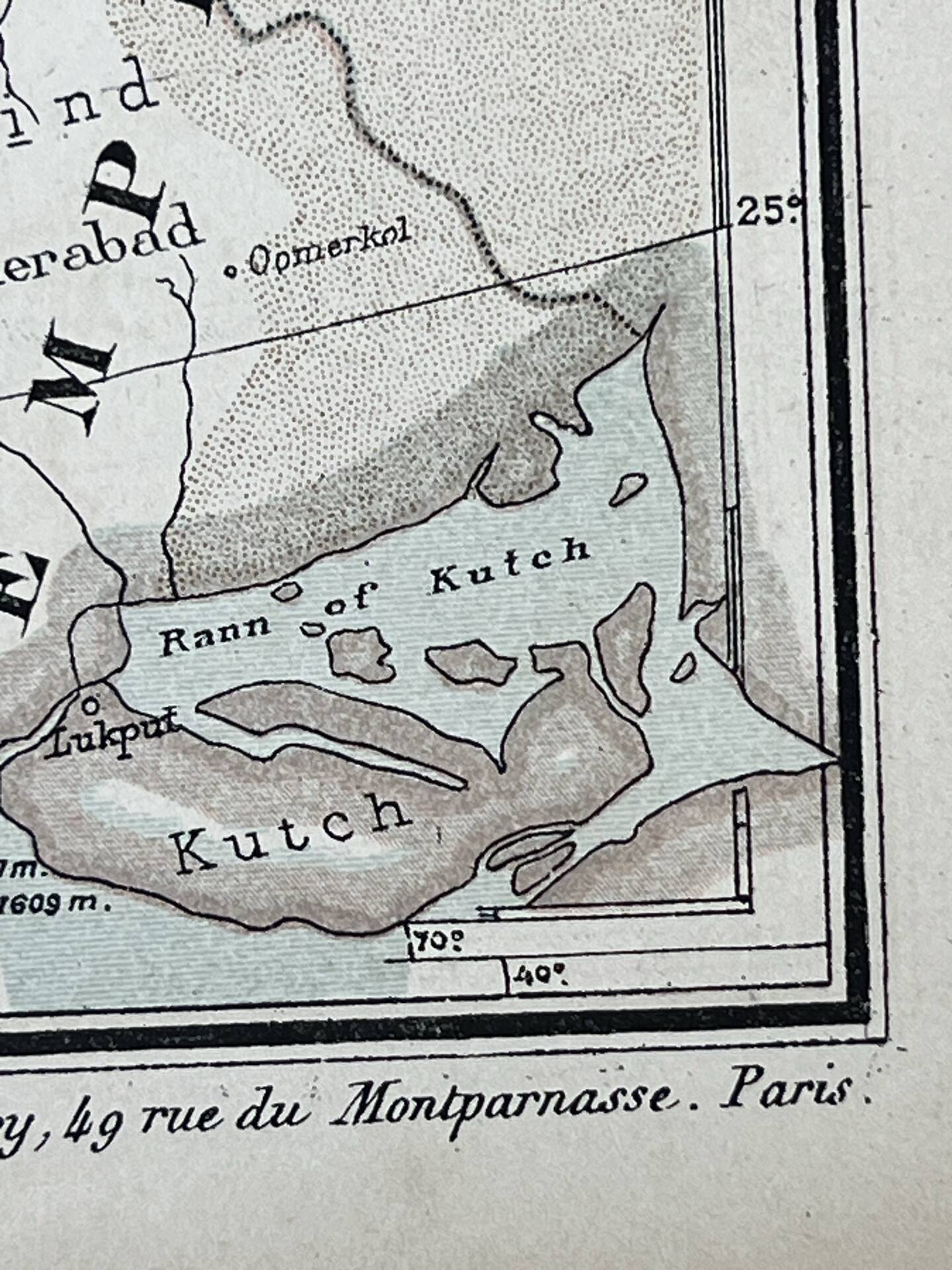 Carte originale Caucase et Pamir 53x37cm - 1905
