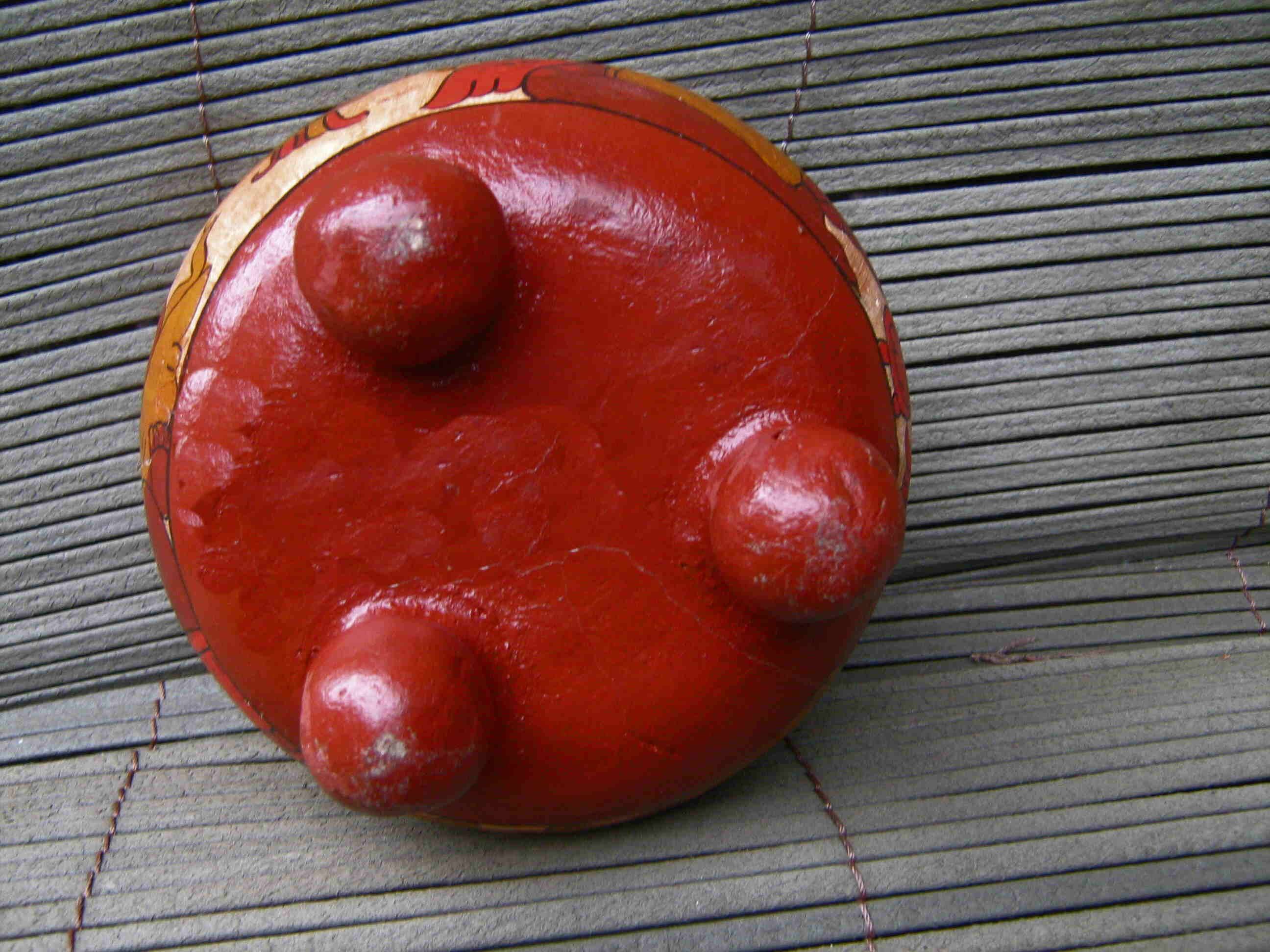 Vase, painted wooden planter