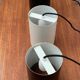 Minimalist cylindrical pendant light from the mid-century in metal by Eila & John Meiling for Louis Poulsen, set of 3.
