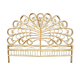 Peacock double rattan headboard