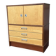 Brown storage unit – Ikea Effektiv – Storage – Two-tone wooden desk cabinet
