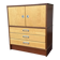 Brown storage unit – Ikea Effektiv – Storage – Two-tone wooden desk cabinet