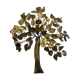 Metal tree-shaped wall applied