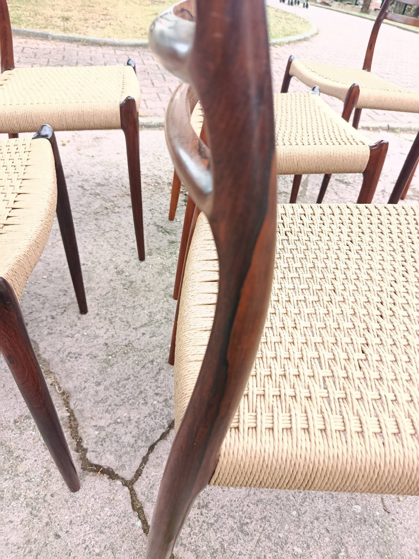 6 rosewood chairs no. 78 Niels Otto Moller